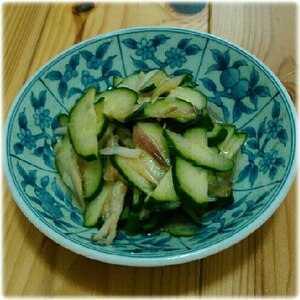 甘酢茗荷と胡瓜の小鉢